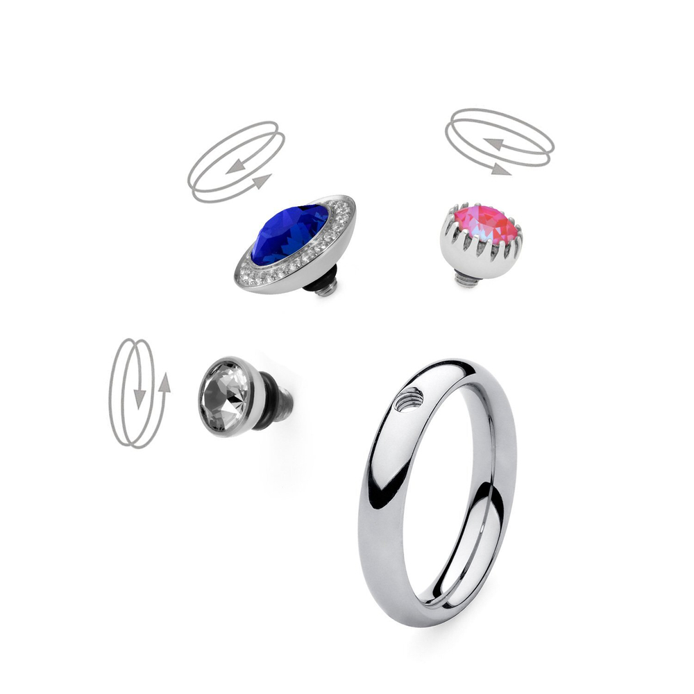 Кольцо - База Qudo Basic small silver 17.8 мм 627043 S