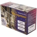 Гирлянда для дома 4,0 м 20 ламп LED с насадками ПРИЩЕПКА, прозрач.провод, IP-20, Теплый белый