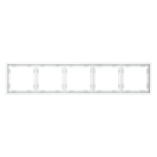 Рамка пластиковая VOLTUM S70 на 5 постов, (белый матовый)