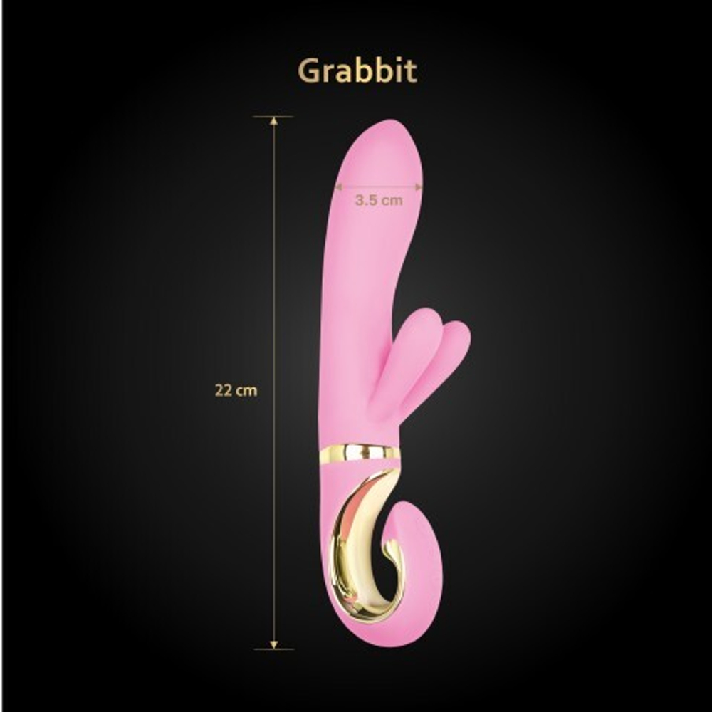 Вибратор Gvibe Grabbit для точки G и внешней стимуляции, 3 мотора, 22 × 3,5 см
