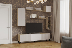 Гостиная Сириния Тумба дуб крафт серый/светло-серый