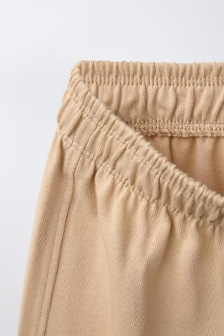 ZARA ОДНОТОННЫЕ БРЮКИ WIDE LEG HEAVY WEIGHT, МЯГКИЙ КАШТАНОВЫЙ