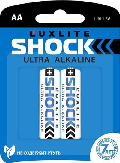 Батарейки Luxlite Shock (BLUE) типа АА - 2 шт.