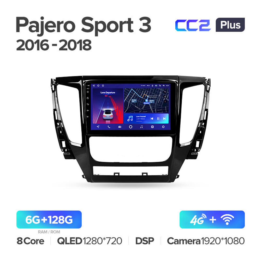 Teyes CC2 Plus 9" для Mitsubishi Pajero Sport 3 2016-2018