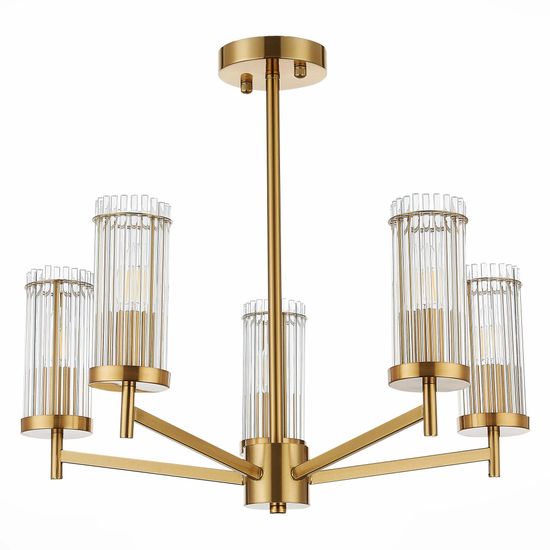 SL1233.302.05 Люстра потолочная ST-Luce Латунь/Прозрачный E14 5*60W BITONTO