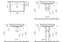 Раковина VitrA T4 4451B003-0001, 60 см