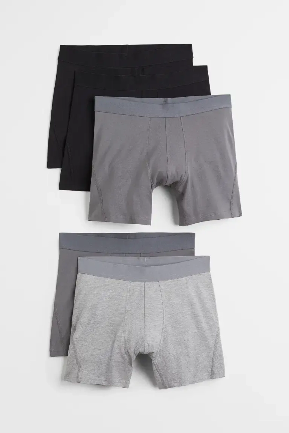 H&M Набор трусов-боксеров ( 5 шт.), серый