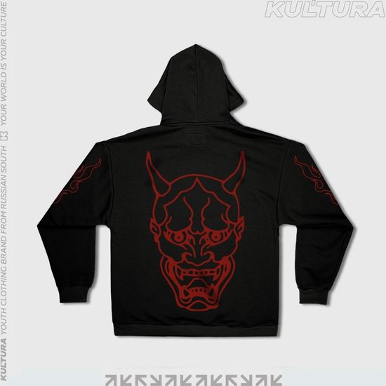 Худи КУЛЬТУРА oversize "Hannya" (черный)