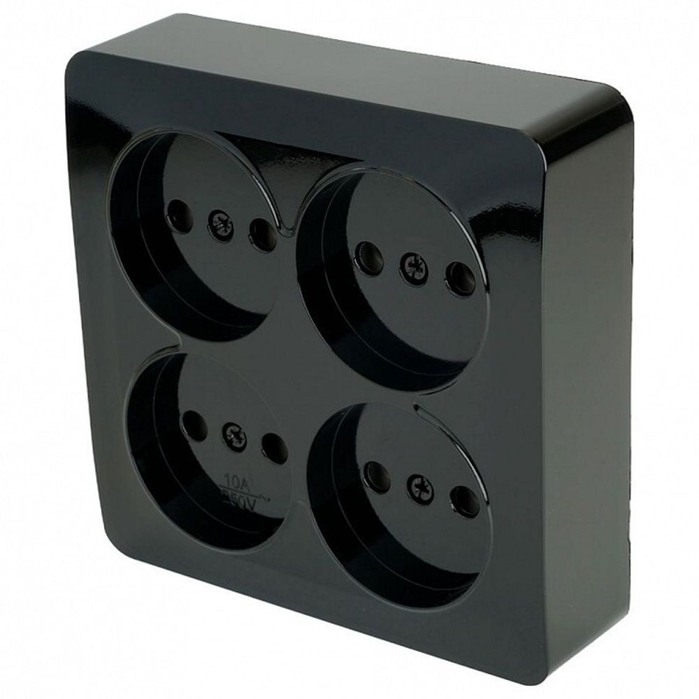 Розетка четверная без заземления Stekker София 49321