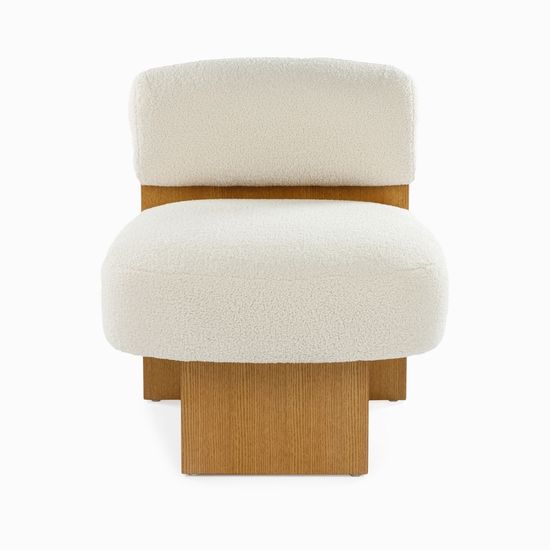 Кресло Renne цвет молочный/светло-коричневый