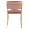 Стул Eirill, розовый велюр с золотыми ножками