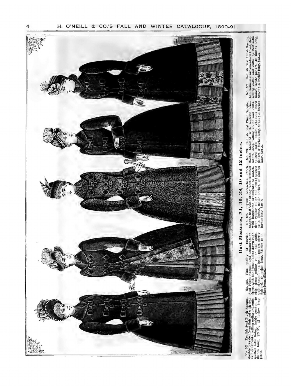 Fall and Winter, 1890-91 Fashion Catalogue | H. O'Neillmpany