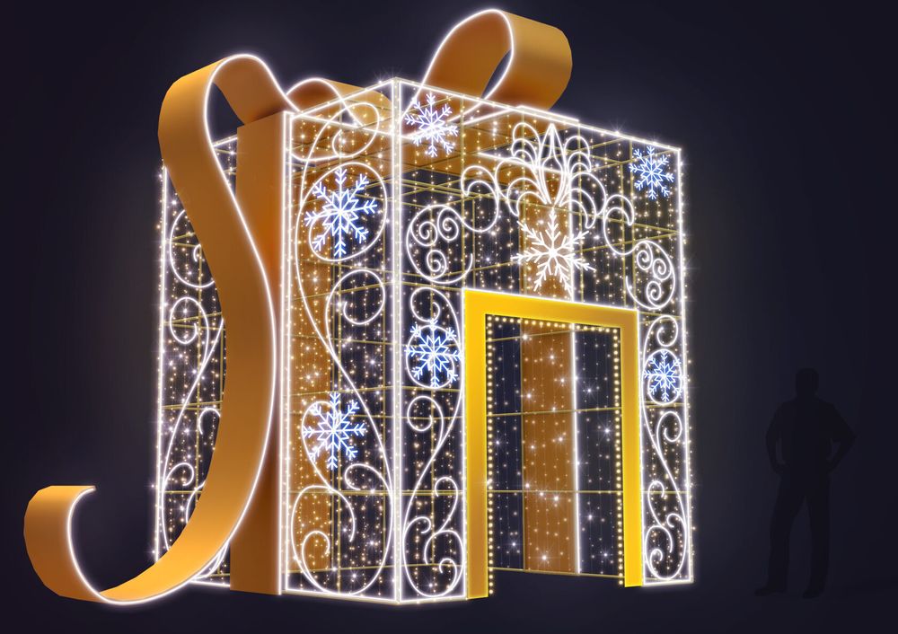 Светодиодная конструкция "Морозный подарок"