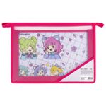 Папка для труда BRAUBERG А4, 2 отделения, пластик, молния сверху, органайзер, "Anime party", 272214