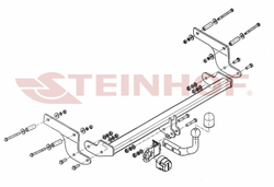 Фаркоп Steinhof R-027 для Renault Clio IV хетчбек 2012-2016, 2016-2019(паспорт и сертификат в комплекте)(без электрики)