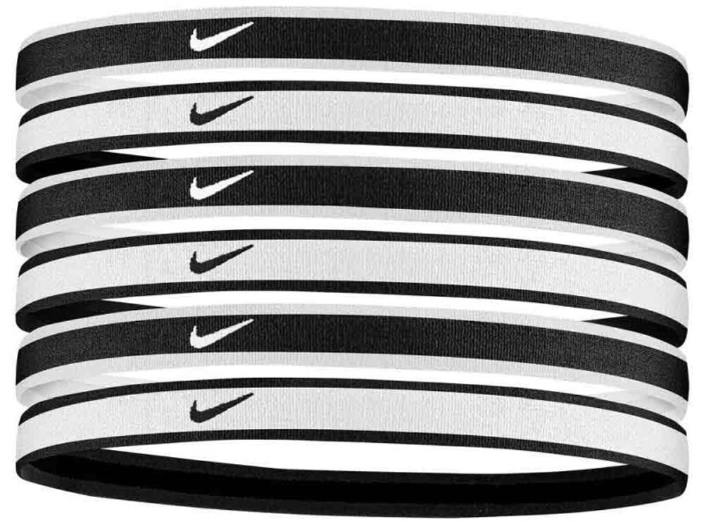 Повязка на голову Nike Tipped Swoosh Sport Headbands 6PK 2.0 - White
