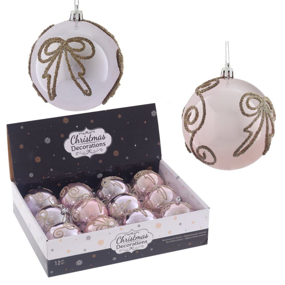 GAEM Набор из 12шт Украшение новогоднее "Шар", D 8 см, L35 W27 H8,5 см