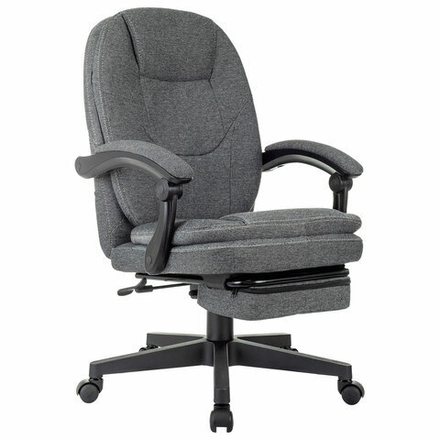 Кресло офисное CH-868MSG-BF, синхромеханизм, вибромодуль, подставка для ног, ткань, серое, 1998751