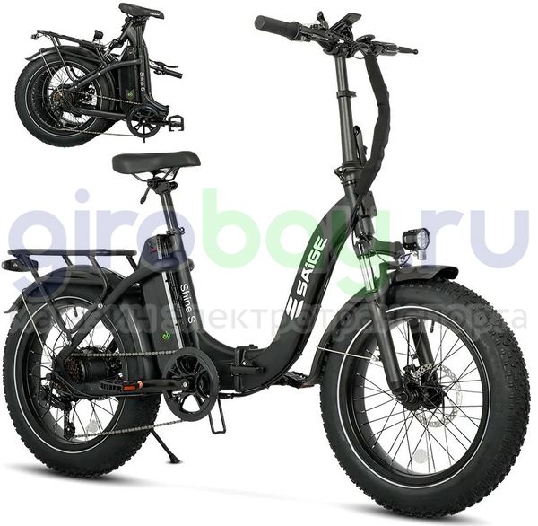 Электровелосипед Saige Shine S (48V/13Ah) - Чёрный фото №1