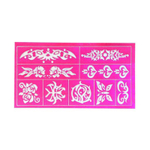 Ручка гелевая, Basir, цветные чернила, серия "Тату", с трафаретом для татуировки, 12 шт