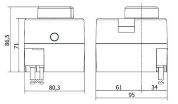 Электропривод Valtec поворотный со встроенным контроллером, 230 В (арт. VT.ACC10.0.0)