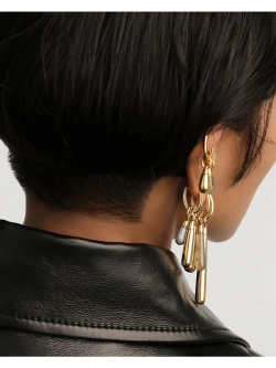 Одиночная серьга Jupiter Large серебро 925 пробы покрытое золотом