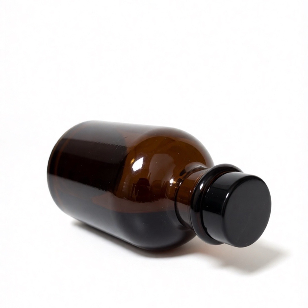 Комплект: Флакон для диффузора 50 мл коричневый Антик с черной пробкой