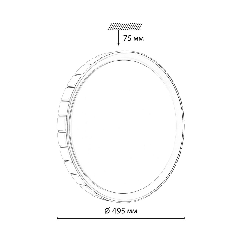 7695/EL PALE SN 90 Светильник пластик/розовое золото LED 70Вт 3000-6000К D495 IP43 пульт ДУ KUPI GOLD