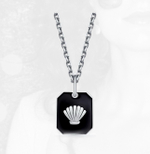 кулон tori с черной эмалью