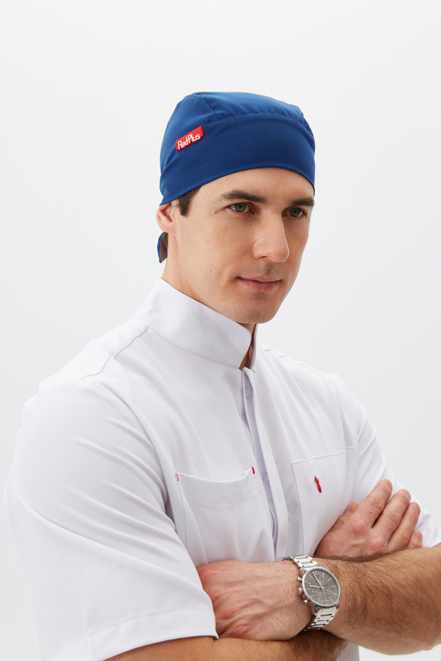 Шапочка медицинская унисекс, индиго