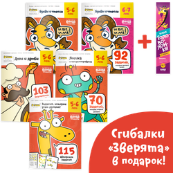 Набор тетрадей. Реши-Пиши. Подготовка к школе 5-7 лет. Полный курс, 5 тетрадей. Банда Умников