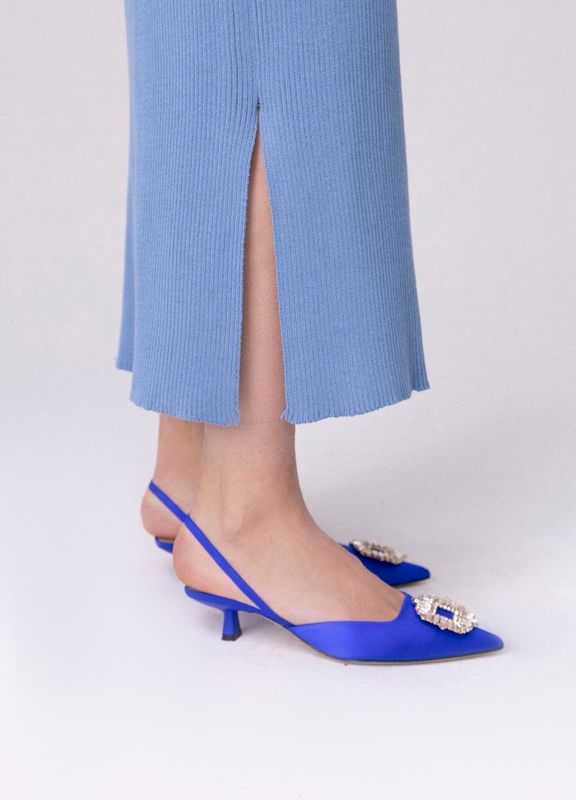 Платье-майка вязаное, серо-голубой