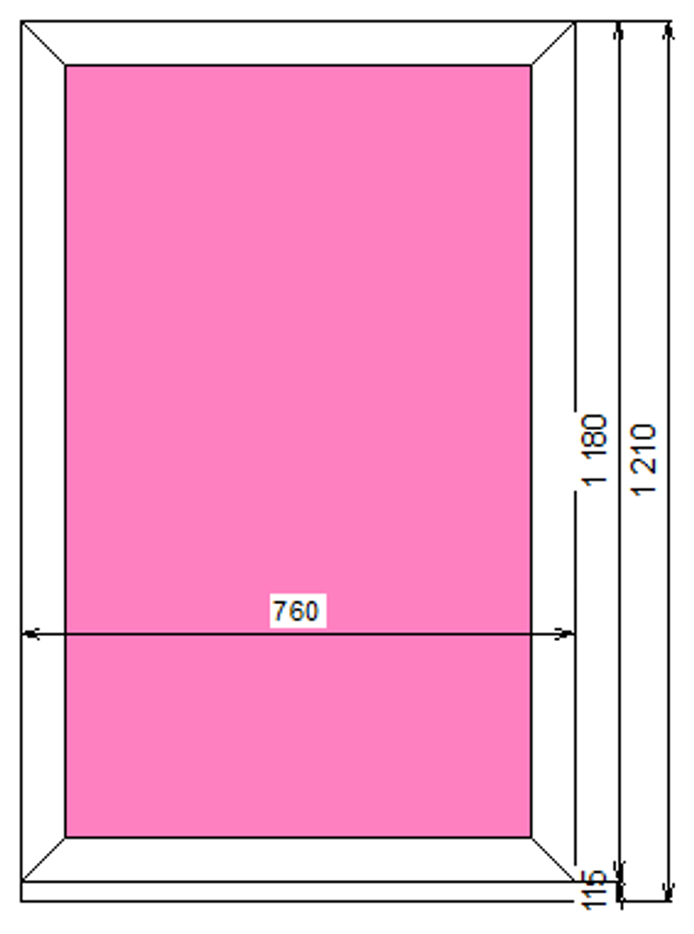 Пластиковое окно 1180 х 760 ТермА Эко