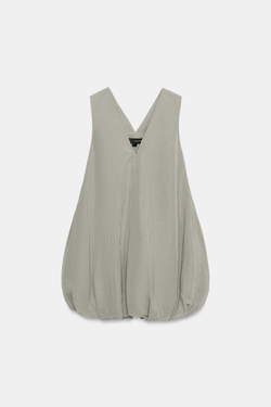 ZARA ОБЪЕМНОЕ ПЛАТЬЕ ZW LIMITED EDITION, СЕРЫЙ