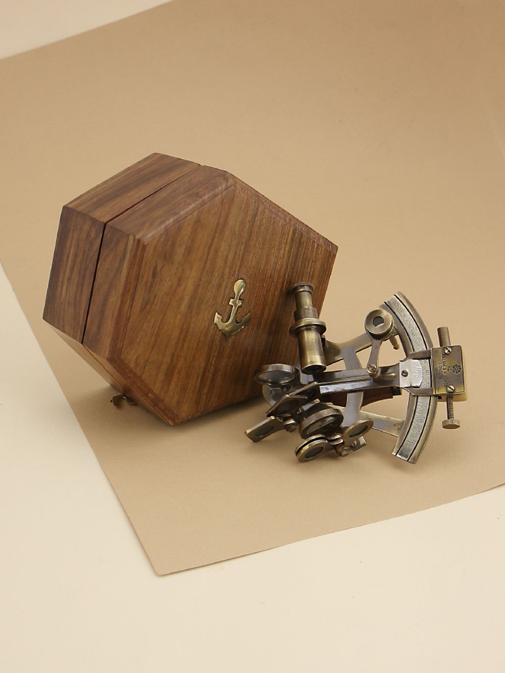 Nautical Морской секстант в деревянном футляре