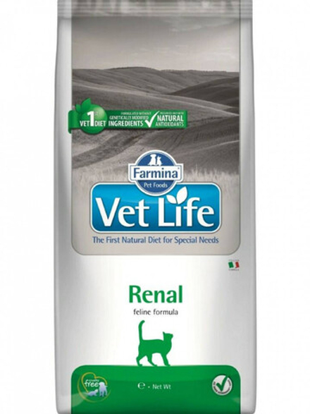 Сухой корм Farmina RENAL для кошек при ХПН, при терапии застойной сердечной недостаточности 2 кг