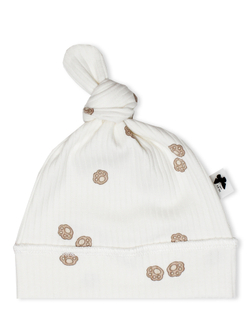 Шапочка Узелок Лапки Рубчик Экрю RinaAmari