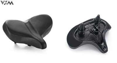 Седло комфорт 325х265 мм, Black Super Cruiser, на двойных пружинах, VXM (УТ00024703)