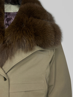 Куртка-парка 2532 укороченная со съемным воротником из меха