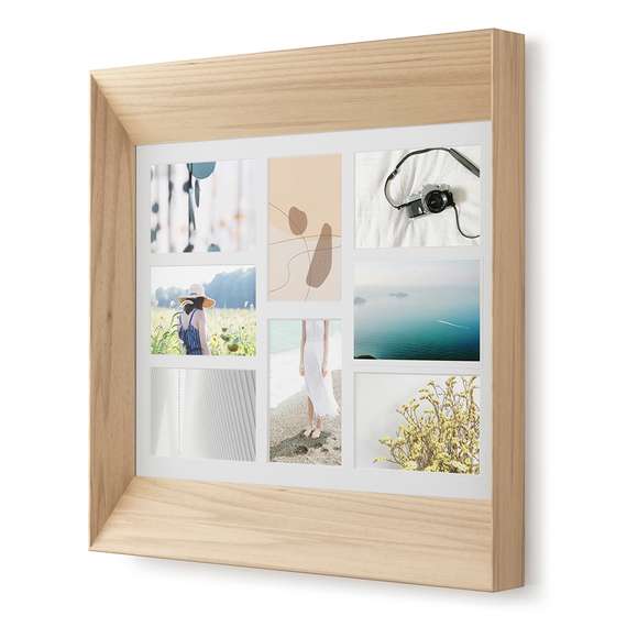 Настенная фоторамка Lookout 50х50 см светлое дерево | Umbra | Канада | Купить в Hallberg.ru