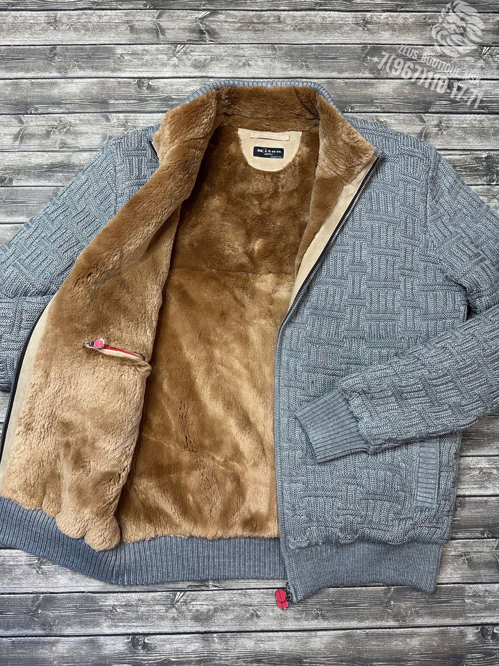 Кардиган с мехом Kiton