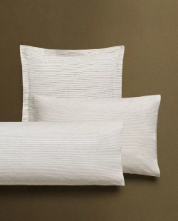 ZARA HOME НАВОЛОЧКА ИЗ ХЛОПКА ПЕРКАЛЯ (200 НИТЕЙ), ЭКРЮ