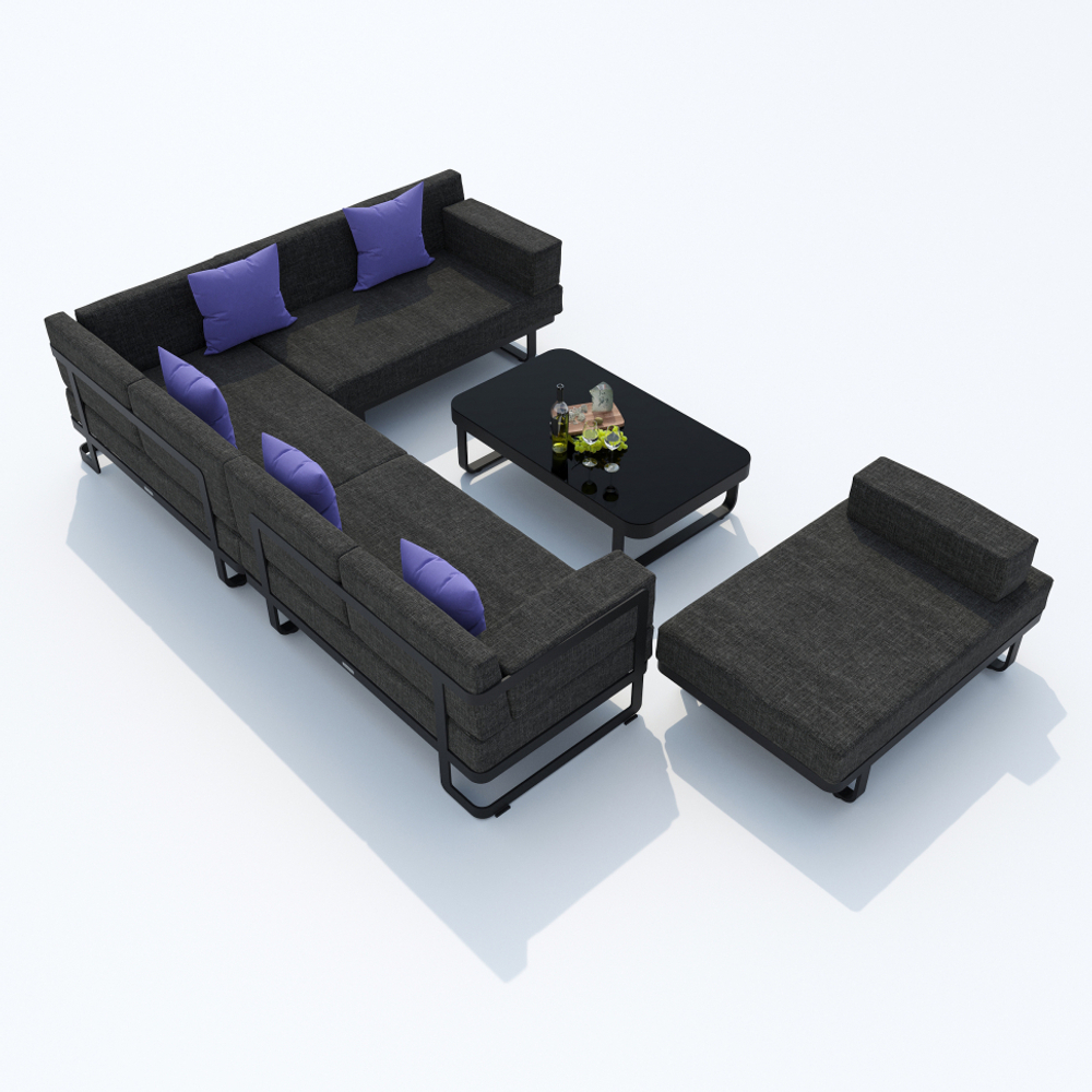 Лаунж зона угловая Ideal Patio ТЕСОРА маренго - каркас карбон