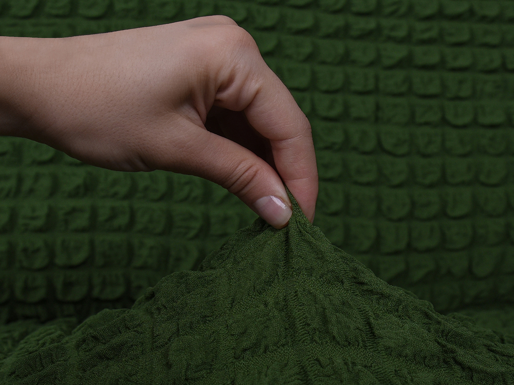 Чехол на трехместный диван без подлокотников Модерн, цвет Зеленый