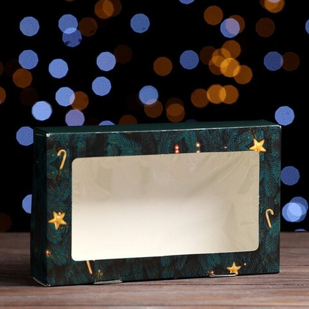 Коробка подарочная "Happy Holidays" с прозрачным окошечком