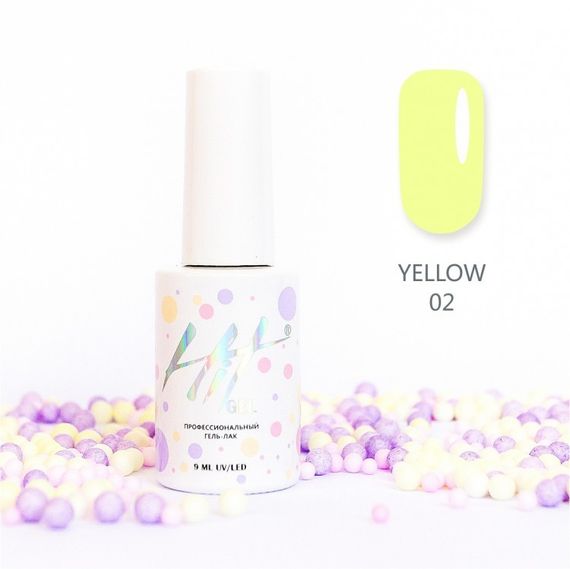 Гель-лак ТМ &quot;HIT gel&quot; №02 Yellow, 9 мл