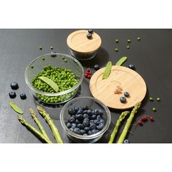 Контейнер для запекания и хранения Eco Store с крышкой из бамбука, 400 мл