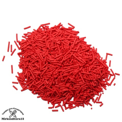 Сахарная посыпка вермишель красная 50 гр