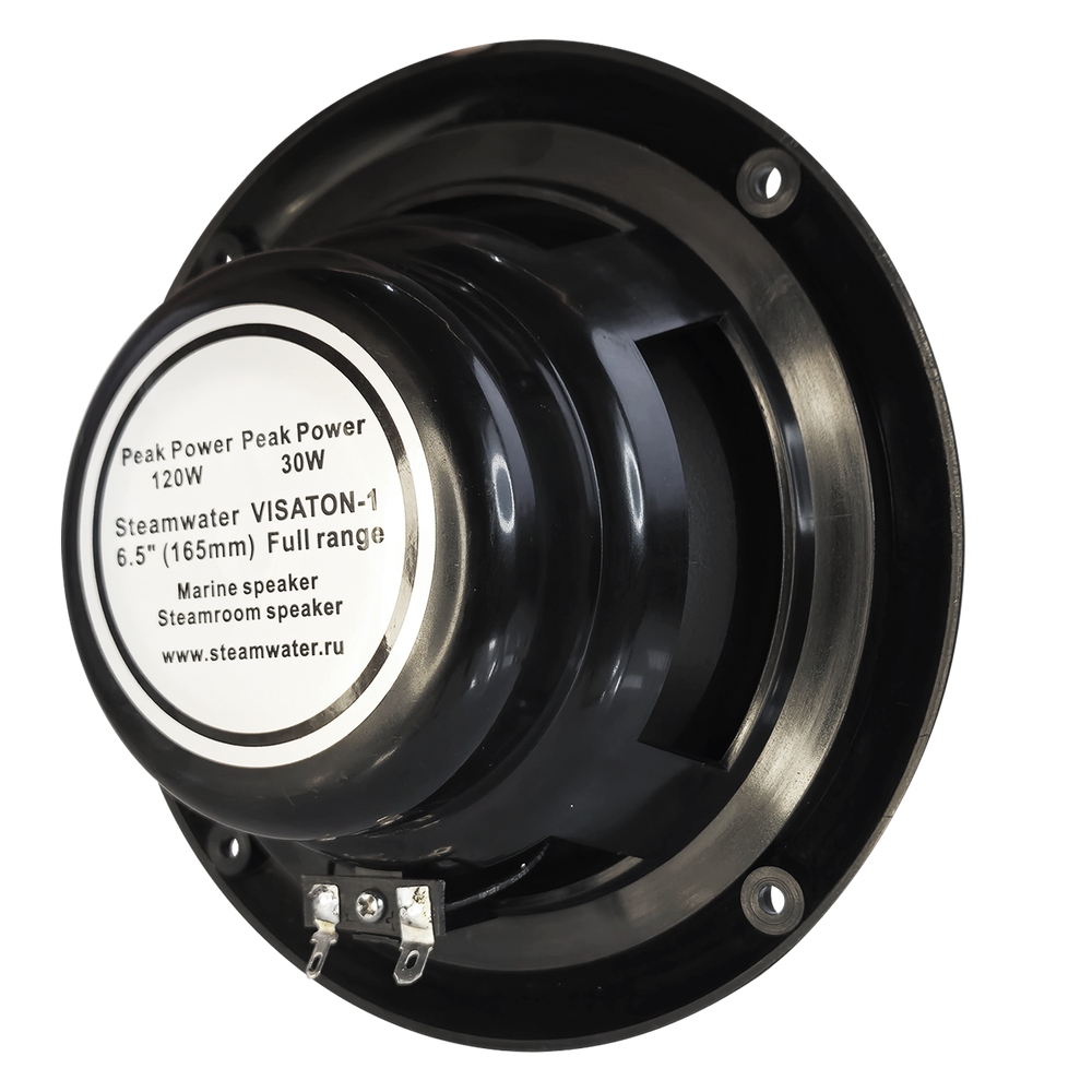 Комплект влагостойкой акустической системы для бани, сауны и хамама SENSOR Black VISATON 3