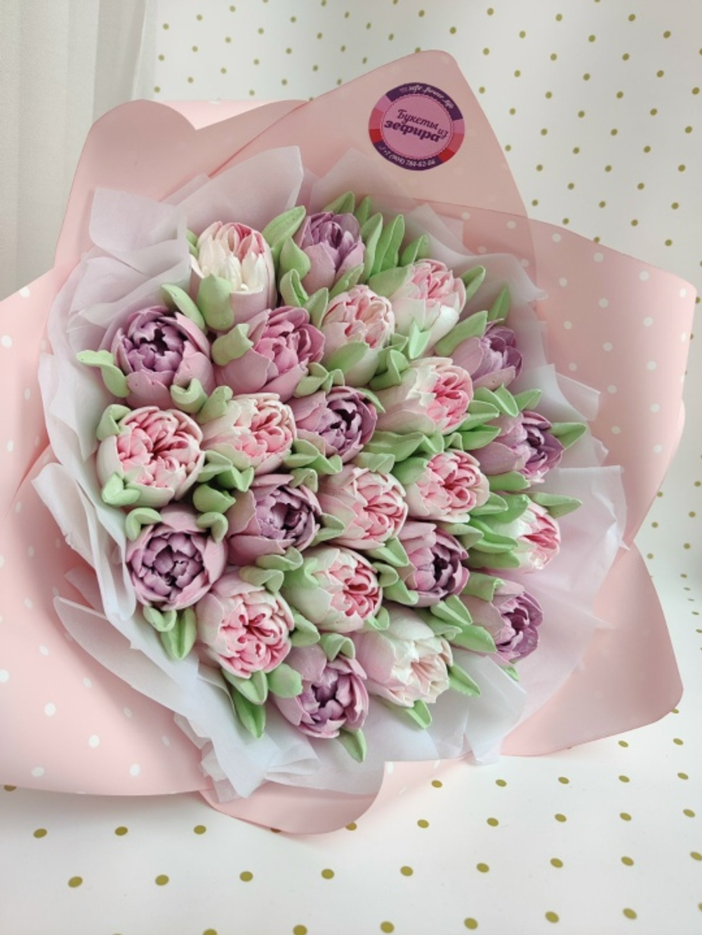 Букет «Махровые Тюльпаны» М 20 см